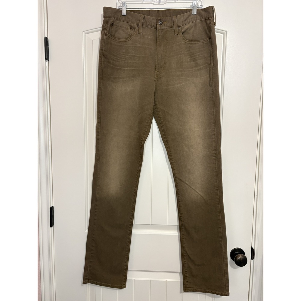 Cremieux Men Straight Leg Jeans Brown Faded Stretch 36x36 Gorpcore Skater Earthy